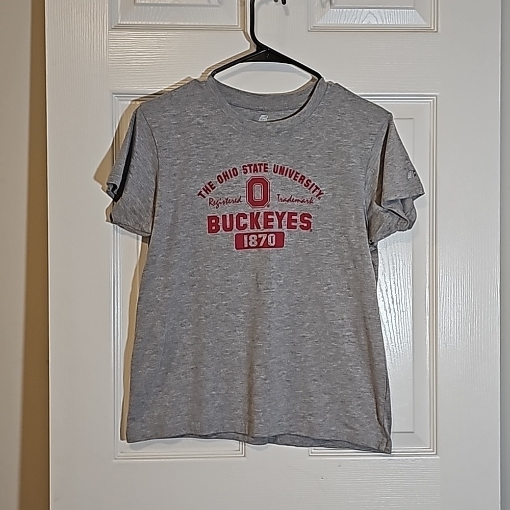 Russell Ohio State Tee Shirt Gray Size L